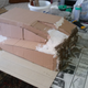 I finally started the plaster work.